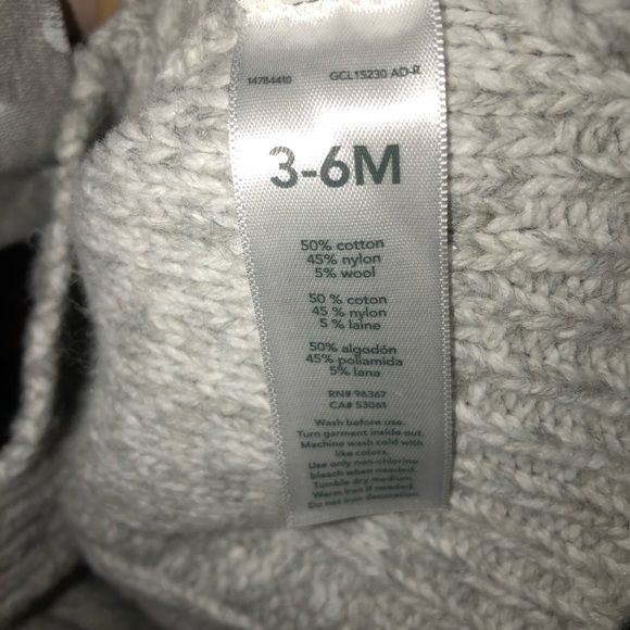 Carter’s grey cowl neck button-up sweater - Picture 4 of 4